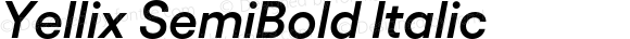 Yellix SemiBold Italic