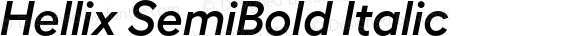 Hellix SemiBold Italic