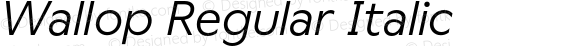Wallop Regular Italic