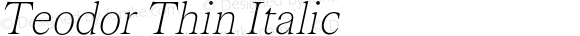 Teodor Thin Italic