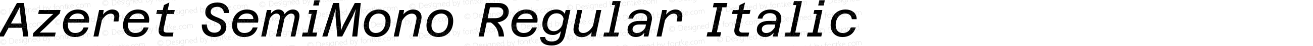 Azeret SemiMono Regular Italic