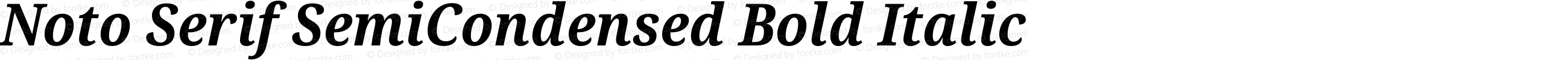 Noto Serif SemiCondensed Bold Italic