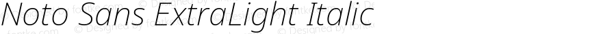 Noto Sans ExtraLight Italic