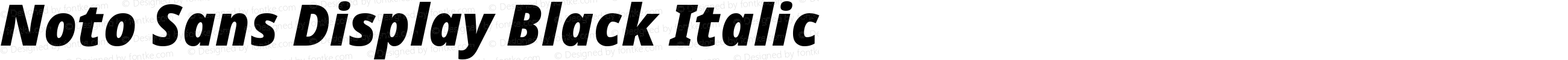 Noto Sans Display Black Italic