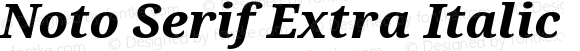 Noto Serif Extra Italic