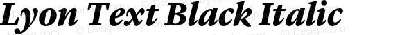 Lyon Text Black Italic