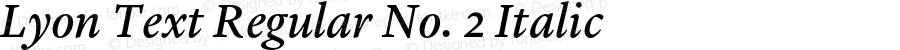 LyonText-RegularNo.2Italic