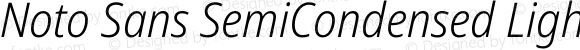 Noto Sans SemiCondensed Light Italic