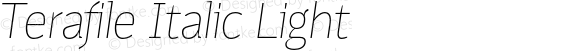 Terafile Italic Light