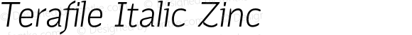 Terafile Italic Zinc Version 1.000;FEAKit 1.0