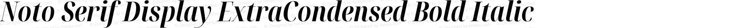Noto Serif Display ExtraCondensed Bold Italic