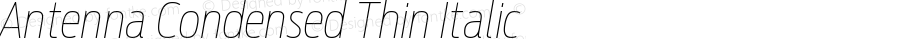 AntennaCondensed Thin Italic