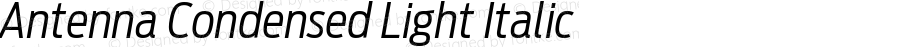 Antenna Condensed Light Italic