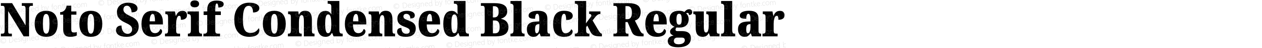 Noto Serif Condensed Black