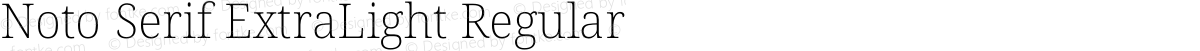 Noto Serif ExtraLight Regular