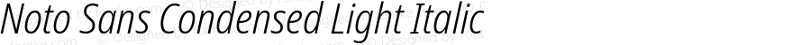 Noto Sans Condensed Light Italic