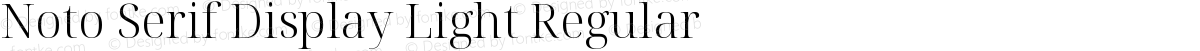 Noto Serif Display Light Regular