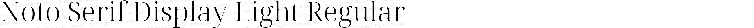 Noto Serif Display Light Regular