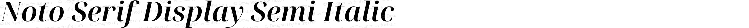 Noto Serif Display Semi Italic