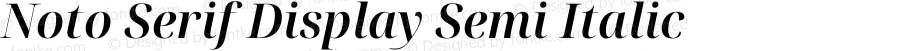 Noto Serif Display Semi Italic