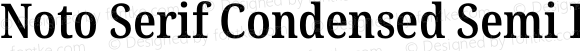 Noto Serif Condensed Semi Regular