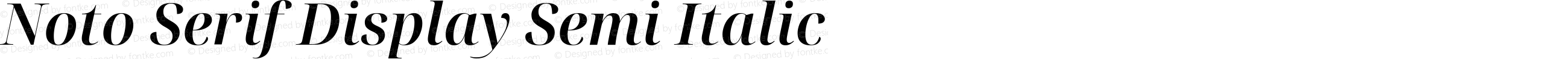 Noto Serif Display Semi Italic