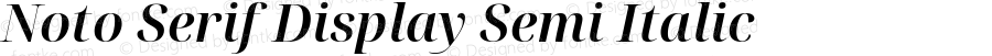 Noto Serif Display Semi Italic