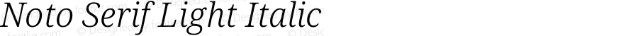 Noto Serif Light Italic