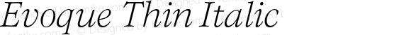 Evoque Thin Italic