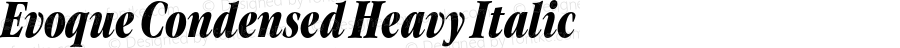 Evoque Condensed Heavy Italic