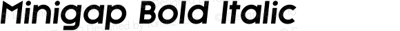 Minigap Bold Italic