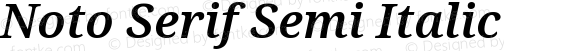 Noto Serif Semi Italic