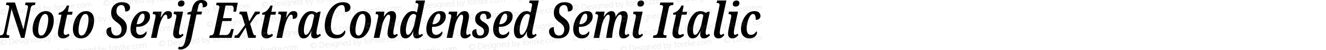 Noto Serif ExtraCondensed Semi Italic