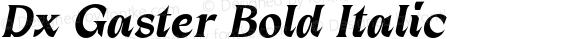 Dx Gaster Bold Italic