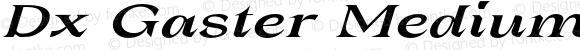 Dx Gaster Medium Expanded Italic