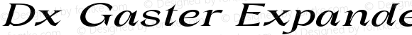 Dx Gaster Expanded Italic
