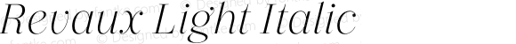 Revaux Light Italic