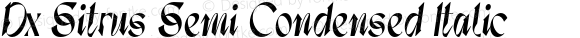 Dx Sitrus Semi Condensed Italic