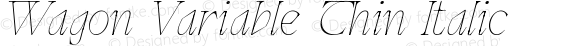 Wagon Variable Thin Italic