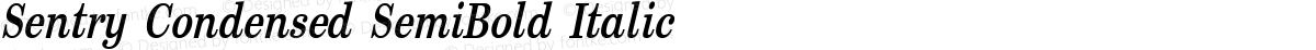 Sentry Condensed SemiBold Italic