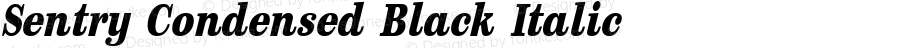 Sentry Condensed Black Italic Version 1.001 | web-ttf