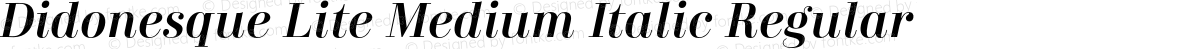 Didonesque Lite Medium Italic Regular