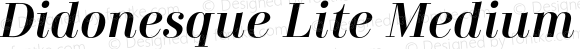 Didonesque Lite Medium Italic Regular
