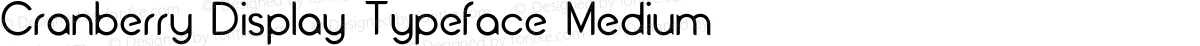 Cranberry Display Typeface Medium