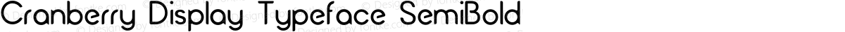 Cranberry Display Typeface SemiBold