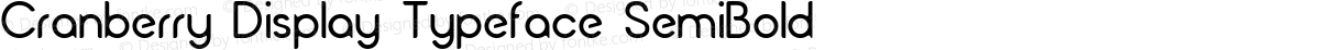 Cranberry Display Typeface SemiBold
