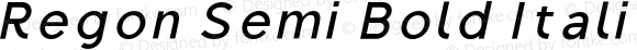 Regon Semi Bold Italic