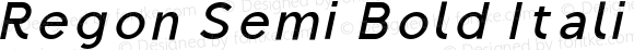 Regon Semi Bold Italic