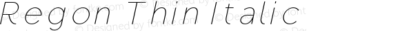 Regon Thin Italic