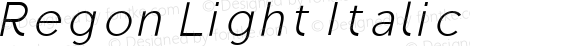 Regon Light Italic